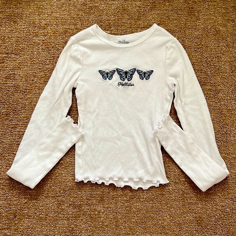 Hollister Long Sleeve Butterfly Top